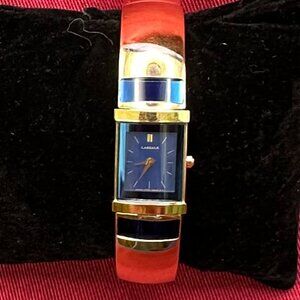 Rare Seiko Lassale 23K Gold-Plated Sapphire Blue Dial Women’s Watch.  Fresh Batt